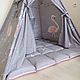 Детская палатка вигвам фламинго в наличии. Вигвам. Маргарита tipi_workshop. Ярмарка Мастеров.  Фото №5