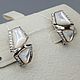 Order Silver earrings with mother of pearl and cubic zirconia. yakitoriya. Livemaster. . Earrings Фото №3
