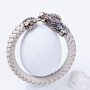 Украшения handmade. Livemaster - original item Dragon Bracelet | Bronze | Premium Leather. Handmade.