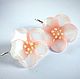 Lampwork earrings soft pink Earrings blossom Earrings bridesmaid Earrings lampwork copyright
