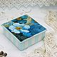  Blue and blue, flowers and stripes. Box. Studio Villa-Oliva. Online shopping on My Livemaster.  Фото №2