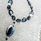 decoration from natural stones, necklace with natural stones elegant decoration, stylish necklace made of natural stones, original necklace, short necklace, elegant necklace made of natural stones dec