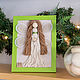 Macrame doll-angel. Green frame, Interior elements, Novosibirsk,  Фото №1