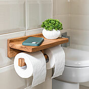 Для дома и интерьера handmade. Livemaster - original item Toilet paper holder for two rolls in natural color. Handmade.