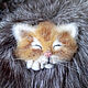 custom. Brooch-pin: Sleeping kitten. Felt brooch. Brooches. Game in felting. Online shopping on My Livemaster.  Фото №2