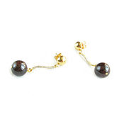 Украшения handmade. Livemaster - original item Earrings with garnet the Shining jewelry with garnets,pomegranate. Handmade.
