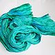 Boho linen scarf long hand dyeing batik. Scarves. SilkColor. My Livemaster. Фото №5