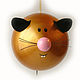 Новогодний шар "Мышь" 5 шт. (открывающийся в упаковке), Новогодние сувениры, Саров,  Фото №1