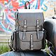 Backpack made of genuine black leather, Backpacks, Penza,  Фото №1