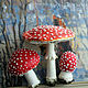 Mushroom,mushroom,mushroom,mushroom, mushroom,mushrooms,Botanical sculpture. Flowers and decorations Zarifa Pirogova.
