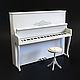 Piano with a banquette for dolls 1:6 (YoSD BJD, Barbie, etc.), Doll furniture, St. Petersburg,  Фото №1