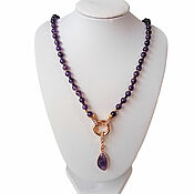 Украшения handmade. Livemaster - original item Natural Amethyst Necklace with Pendant women`s jewelry. Handmade.