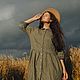 Льняное платье Алоэ. Платья. Simply Wear by Di (Prokhorova Diana). Ярмарка Мастеров.  Фото №13