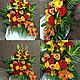 Композиция из силиконовых цветов "Краски осени '. Композиции. Flowers16kzn-. Ярмарка Мастеров.  Фото №5