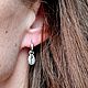 Серьги-трансформеры с кофейными зернами. Серьги классические. Granat. Ярмарка Мастеров.  Фото №6