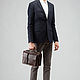 Leather bag 'Sakman' (dark brown). Men\'s bag. Russian leather Guild. My Livemaster. Фото №6