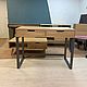  Письменный стол из массива дуба Graphite. Столы. Мебель в Скандинавском стиле. Ярмарка Мастеров.  Фото №4