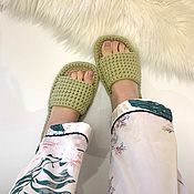 Обувь ручной работы handmade. Livemaster - original item Women`s home Slippers. Outdoor slippers. Handmade.