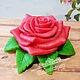 'Rose on the leaves' soap handmade woman flowers interior, Soap, Moscow,  Фото №1