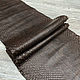 Togo Track Brown (0,8-1,0 мм), цв. Т.корич., натуральная кожа питона, Кожа, Оренбург,  Фото №1