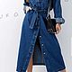 Винтаж: +size. PULS JEANS. Дания. COTTON. Длинный тренч, джинсовое платье. Пальто винтажные. Одевайка. Интернет-магазин Ярмарка Мастеров.  Фото №2