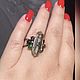 Ring with green Amethyst and Opals. Rings. serebro-i-kamni-1. My Livemaster. Фото №5