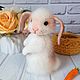  Кролик (зайчик) Ушастик. Войлочная игрушка. Мария Линхоева. Ярмарка Мастеров.  Фото №5