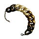 Tricolor Leather Chain Bracelet Fashion chain color Gold Bronze chain. Chain bracelet. De-Si-Re. My Livemaster. Фото №5