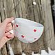 Order Mug with hearts Hearts Cups with painting gift for February 14. DASHA LEPIT | Ceramic tableware (dashalepit). Livemaster. . Mugs and cups Фото №3