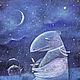 Чай с ароматом лунной ночи. Картины. Улитковилль. Кристина Краплак. Интернет-магазин Ярмарка Мастеров.  Фото №2