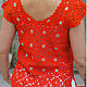 Summer jacket, openwork top, knitted lace blouse Orange. Tops. Подарки на 8 Марта от 'Azhurles'. My Livemaster. Фото №5