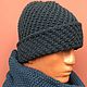 Order Men's hat WIND OF CHANGE Italian yarn 100%-merino. homemade_knitwear. Livemaster. . Caps Фото №3