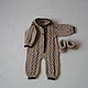 Beige romper with hood and booties, Overall for children, Moscow,  Фото №1