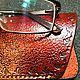 Футляр для очков ручной работы из кожи. Очечник. Тульский кожемяка. Ярмарка Мастеров.  Фото №4
