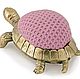 Pincushion turtle, brass, knit, 50х80 ×. Interior elements. Master Lihman. My Livemaster. Фото №5