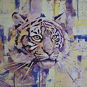 Картины и панно handmade. Livemaster - original item Oil painting tiger . Picture. Tiger oil. Painting. Handmade.