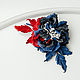 Leather brooch old English rose Trio. Decoration leather. Brooches. lanssveta. My Livemaster. Фото №4