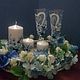 Свадебные бокалы и свечи на подносе, Украшения для причесок, Черкесск,  Фото №1