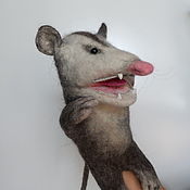 Куклы и игрушки handmade. Livemaster - original item Toy on hand possum small. Theatrical puppets. Handmade.