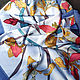 Заказать Винтаж: Голубой шелковый платок с цветами. Irina-ekw. Ярмарка Мастеров. . Платки винтажные Фото №3