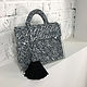 Order Grey women's business bag. SHAPAR - knitting clothes. Livemaster. . Classic Bag Фото №3