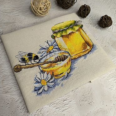 Картины и панно ручной работы. Ярмарка Мастеров - ручная работа Картина вышивка крестом Сладкий мед. Handmade.