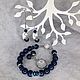 Синяя ночь - кольцо серьги браслет лазурит. Комплекты украшений. Roxana Jewelry for you. Ярмарка Мастеров.  Фото №4