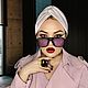Чалма из мягкой экозамши в светло-сиреневом оттенке. Чалмы. SOFIE ACCESSORIES. Интернет-магазин Ярмарка Мастеров.  Фото №2
