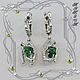 Tropicana earrings 925 sterling silver, emerald crystals. Earrings. MaksimJewelryStudio. Online shopping on My Livemaster.  Фото №2