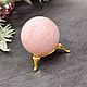 Ball rose quartz. Collectible minerals. for the interior. Ball. Iz kamnej. Ярмарка Мастеров.  Фото №4
