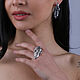 Серьги:  "Фельсия" с серебром 925 пробы. Серьги классические. Shahinian Jewelry. Ярмарка Мастеров.  Фото №6
