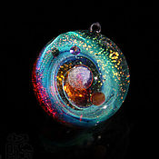 Украшения handmade. Livemaster - original item Pendant ball Outer space. Cosmic Jewelry Universe Galaxy lampwork. Handmade.