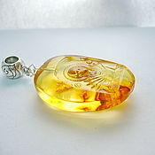 Украшения handmade. Livemaster - original item Icon of the Mother of God Seven-Shot amber R-608. Handmade.