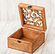 Jewelry box for rings carved brown Monarch. Caskets for rings. LuxWood. Online shopping on My Livemaster.  Фото №2